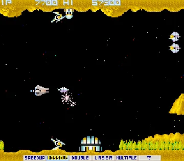 Gradius screen shot game playing